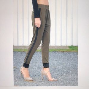 Wayf Crepe Tuxedo Track Pants